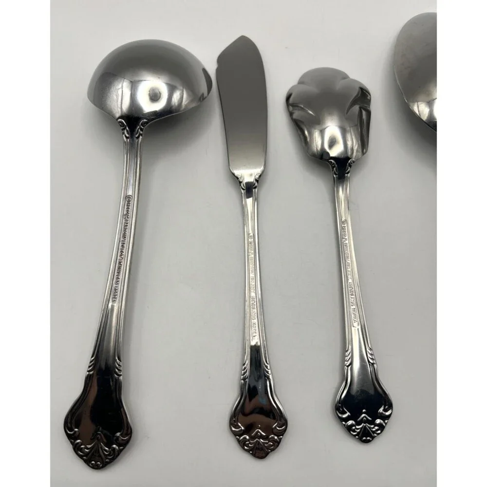 Lot Of 5 Reed & Barton Elegante? Stainless Steel Serving Utensils